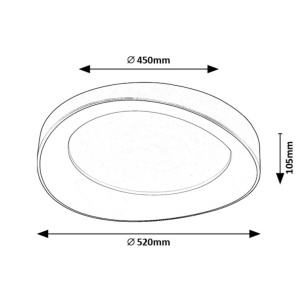 Lustra LED aplicata design circular Iliana 52cm - Img 4