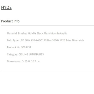 Lustra LED aplicata design minimalist HYDE 137799 universul-luminii.ro