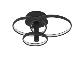 Lustra LED aplicata design modern circular ajustabil EMIL negru NVL-9349063
