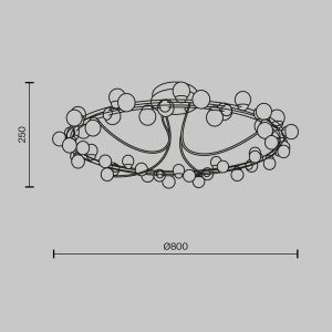 Lustra LED aplicata design modern decorativ Tessara 80cm - Img 8