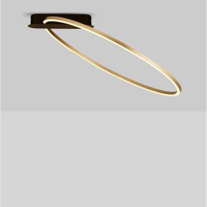 Lustra LED aplicata design modern minimalist KIKLOS auriu/negru - Img 4