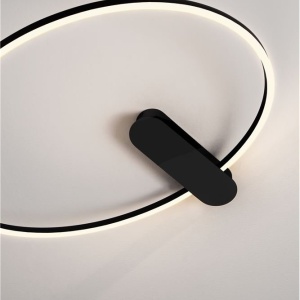 Lustra LED aplicata design modern minimalist KIKLOS negru - Img 5