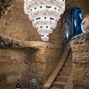 Lustra LED Art Deco de dimensiuni mari, realizata manual LA LOLLO 5XL White 125199 universul-luminii.ro
