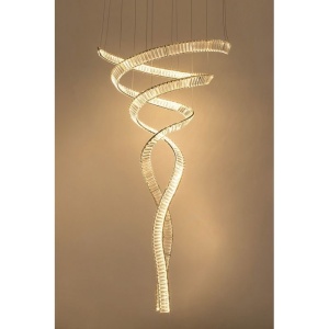 Lustra LED casa scarii design deosebit CHARMES 2B crom - Img 1