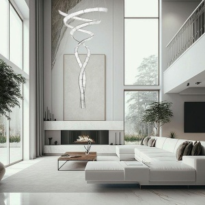 Lustra LED casa scarii design deosebit CHARMES 2B crom - Img 15