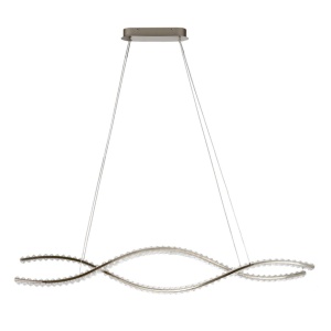 Lustra LED CCT suspendata cu telecomanda SPARK WAVES 120 crom