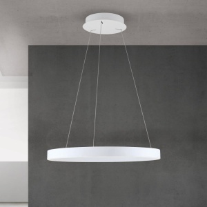 Lustra LED circulara iluminat sus si jos KOLK alb 60cm - Img 3