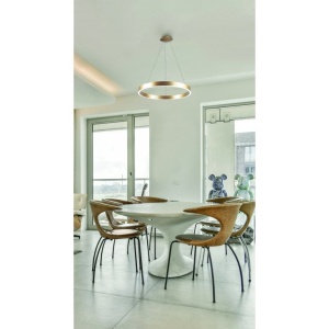 Lustra LED cu telecomanda design circular MARCO 60 CCT BK 120109 universul-luminii.ro