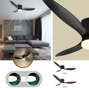 Lustra LED cu ventilator si telecomanda ARMANDO negru 03666S GL 247029 universul-luminii.ro