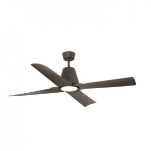 Lustra LED cu Ventilator si telecomanda design modern TYPHOON maro