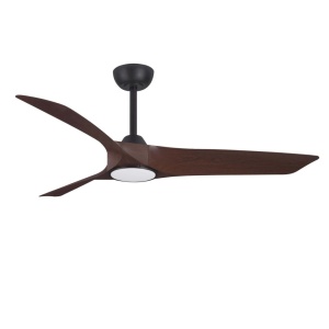 Lustra LED cu Ventilator si telecomanda FARGO D-132cm negru/ nuc
