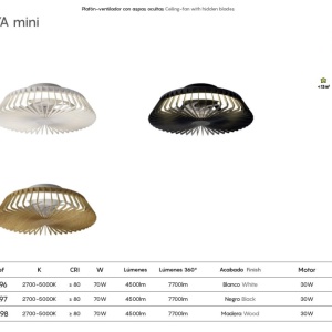 Lustra LED cu Ventilator si telecomanda HIMALAYA Mini lemn 139689 universul-luminii.ro