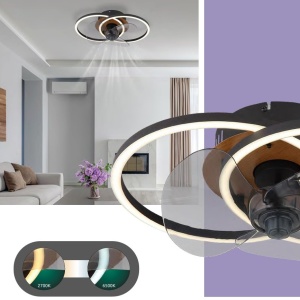 Lustra LED cu ventilator si telecomanda KAREN 03661 GL 247039 universul-luminii.ro