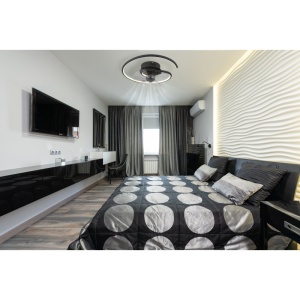 Lustra LED cu ventilator si telecomanda KOREN 03660 GL 247049 universul-luminii.ro