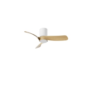 Lustra LED cu Ventilator si telecomanda NEMO alb/lemn - Img 4
