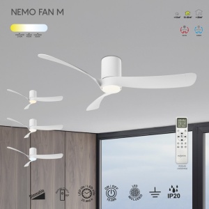 Lustra LED cu Ventilator si telecomanda NEMO G alb - Img 5