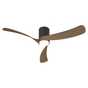Lustra LED cu ventilator si telecomanda NEMO II M negru/nuc - Img 2