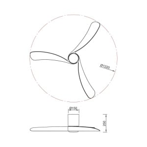Lustra LED cu ventilator si telecomanda NEMO M ceramica/lemn - Img 7