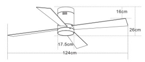 Lustra LED cu Ventilator si telecomanda Sarah alb/artar 233759 universul-luminii.ro