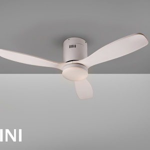 Lustra LED cu Ventilator si telecomanda Siroco MINI alb 130759 universul-luminii.ro