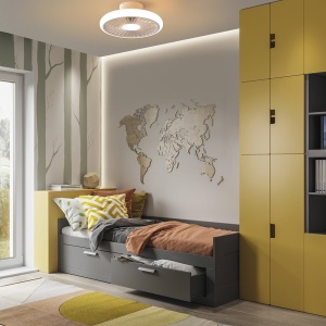 Lustra LED cu Ventilator si telecomanda TURBO alb 139799 universul-luminii.ro