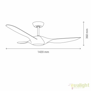 Lustra LED cu Ventilator si telecomanda ZAFIRO 072244 SU 52629 universul-luminii.ro
