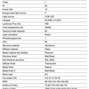 Lustra LED cu Ventilator tavan cu telecomanda RUDDER TEK 3 L negru/nuc 4000K - Img 4