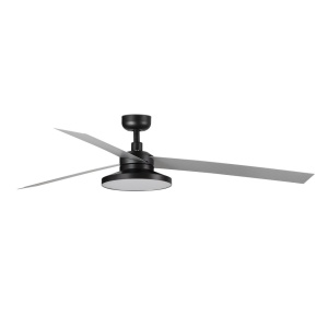 Lustra LED cu Ventilator tavan si telecomanda CRUISER TAK XL negru/aluminiu 3000K