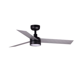 Lustra LED cu Ventilator tavan si telecomanda CRUISER TEK S negru/aluminiu 4000K