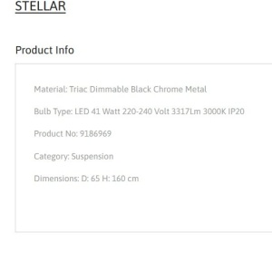 Lustra LED design ambiental deosebit Stellar 65cm, negru 232279 universul-luminii.ro