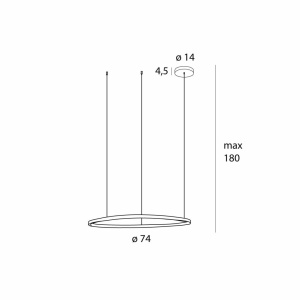 Lustra LED design circular Cayenne 80cm - Img 6