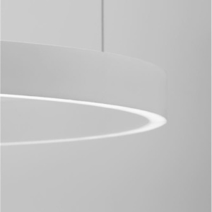 Lustra LED design circular cu iluminat sus si jos ELOWEN alb, diametru 80cm 213449 universul-luminii.ro