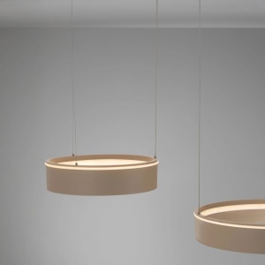 Lustra LED design circular OLIVIA bej - Img 2