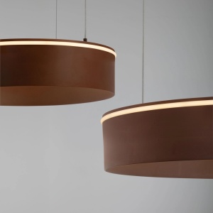 Lustra LED design circular OLIVIA maro inchis - Img 3