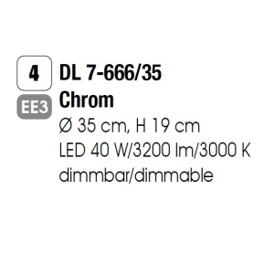 Lustra LED design LUX PRISM 35cm, chrome 94499 universul-luminii.ro