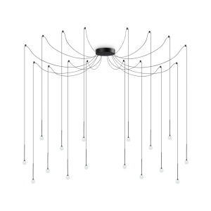 Lustra LED design minimalist Lucciola sp16 negru