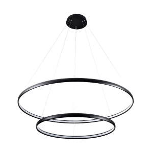 Lustra LED design modern circular CARLO negru mat - Img 2