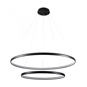 Lustra LED design modern circular CARLO negru mat - Img 1