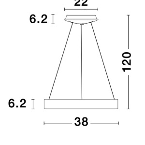 Lustra LED design modern circular RANDO THIN alb 3000K NVL-9453430 62419 universul-luminii.ro