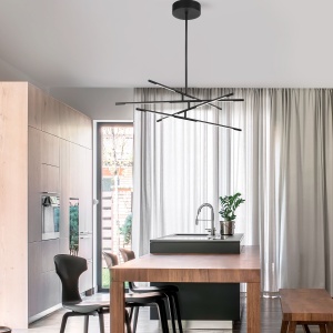 Lustra LED design modern cu brate reglabile RACCIO negru 75689 universul-luminii.ro