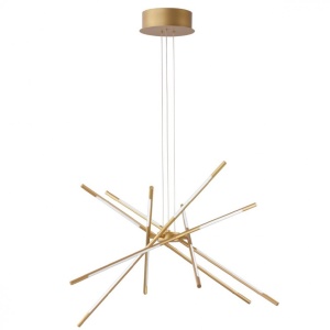 Lustra LED design modern cu brate reglabile si telecomanda RACCIO auriu