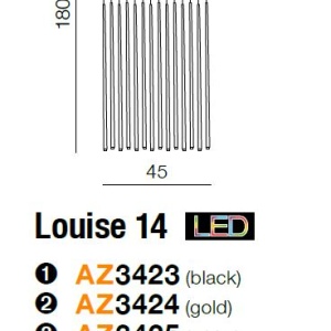 Lustra LED design modern minimalist 45cm Louise 14 white ZZ AZ3425 80069 universul-luminii.ro