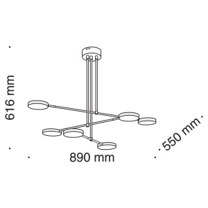 Lustra LED design tehnic Fad negru MYMOD070PL-L38B3K 196099 universul-luminii.ro