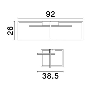 Lustra LED dimabila aplicata design modern CLEA alb 31W - Img 5