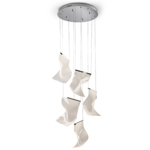 Lustra LED dimabila cu telecomanda design exclusivist 50cm Velos II crom 223969 universul-luminii.ro