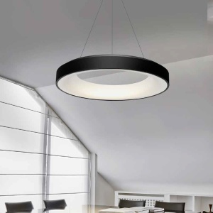 Lustra LED dimabila cu telecomanda SOVANA 80 neagra ZZ AZ3449 80289 universul-luminii.ro