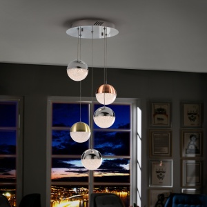 Lustra LED dimabila cu telecomanda Sphere 5L SV-793534D 71939 universul-luminii.ro