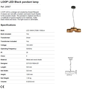 Lustra LED dimabila design deosebit LOOP 29567 176029 universul-luminii.ro
