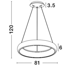Lustra LED dimabila, design modern Albi alb, 81cm 52689 universul-luminii.ro