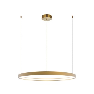 Lustra LED dimabila design modern Cirrcle D-60cm auriu - Img 1